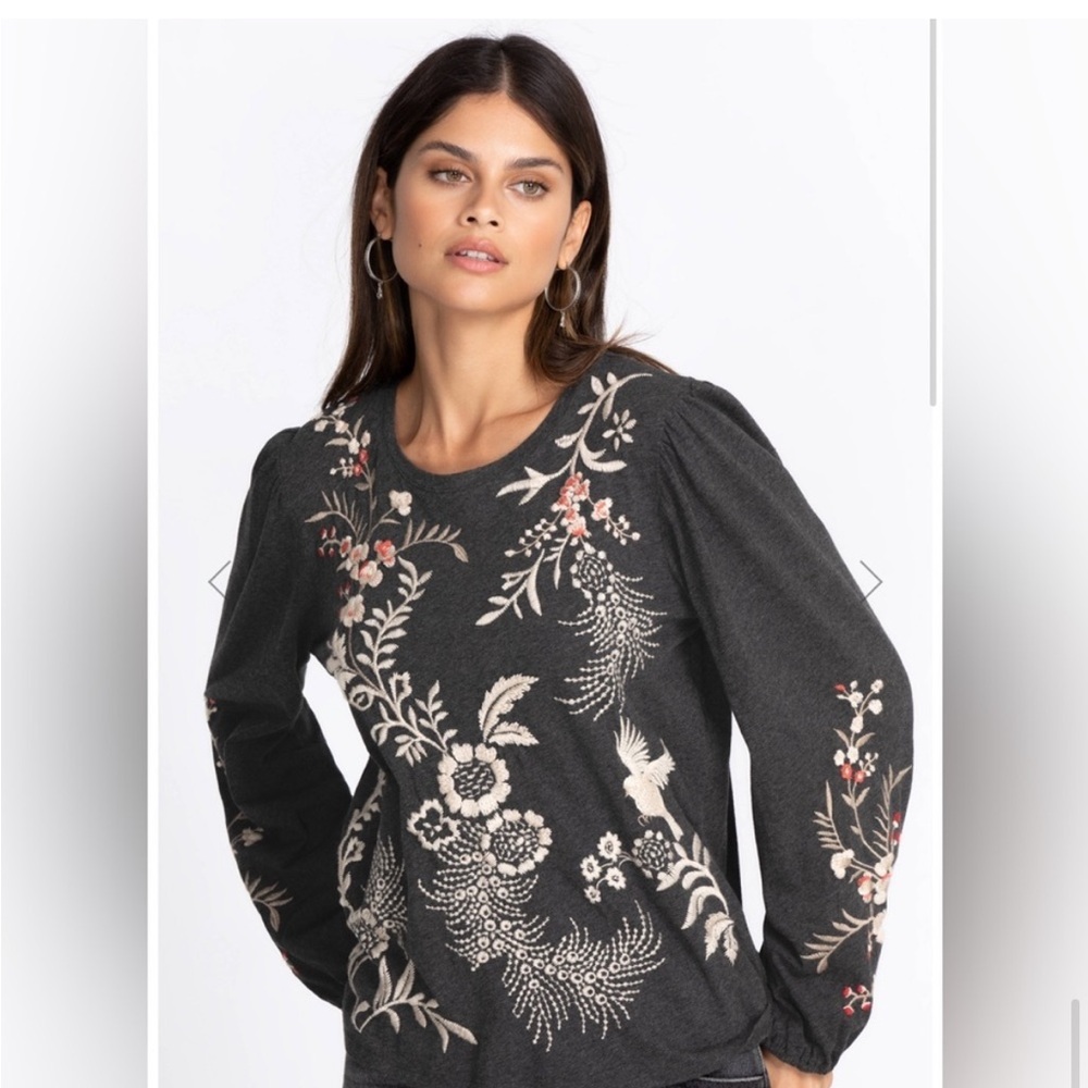 Johnny Was VALENTINA LONG SLEEVE BISHOP TEE